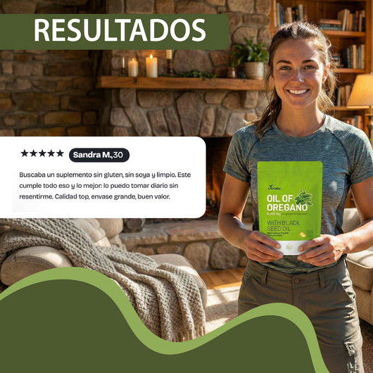 Vivonu Aceite de orégano Apoya defensas, vías respiratorias, digestión y bienestar general.