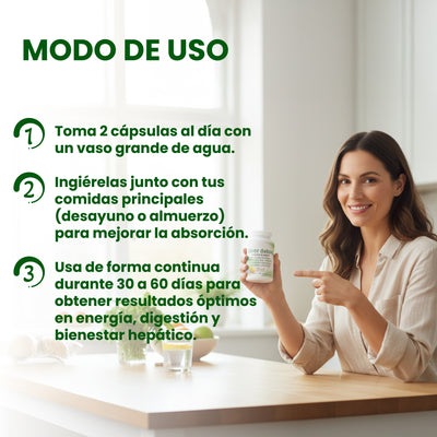 Nuvora Liver Detox Capsules- Depura tu cuerpo y reactivar tu energía natural.