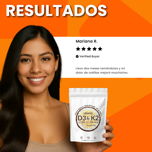 Nuvora D3 y K2-Fortalece tus huesos, protege tu corazón y refuerza tus defensas