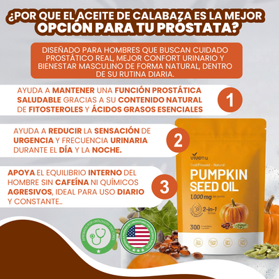 Aceite De Calabaza Y Palmito – Soporte Natural Avanzado para la Salud de la Próstata