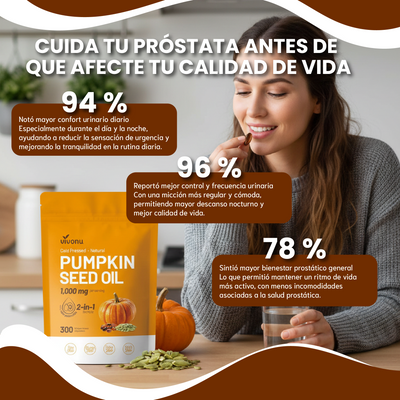 Aceite De Calabaza Y Palmito – Soporte Natural Avanzado para la Salud de la Próstata