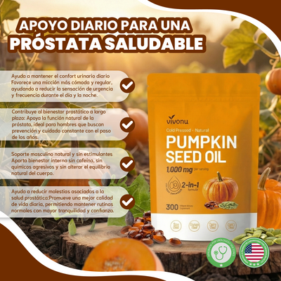 Aceite De Calabaza Y Palmito – Soporte Natural Avanzado para la Salud de la Próstata