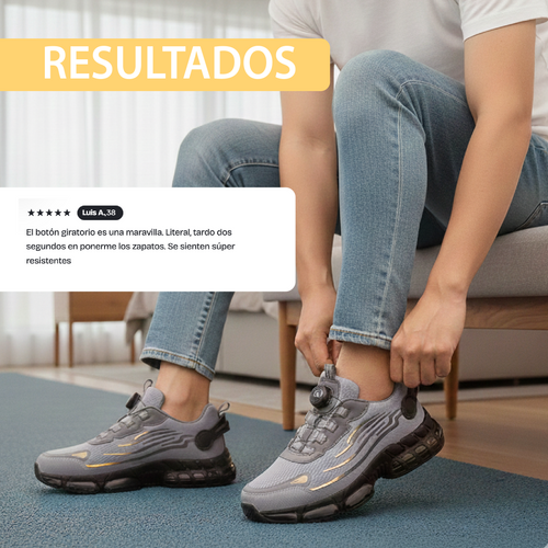 Zapatillas de seguridad-antideslizantes con botón giratorio