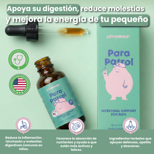 Nuvora suplemento líquido para niños-apoya la salud digestiva, sabor natural a frambuesa