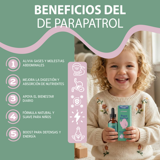 Nuvora suplemento líquido para niños-apoya la salud digestiva, sabor natural a frambuesa