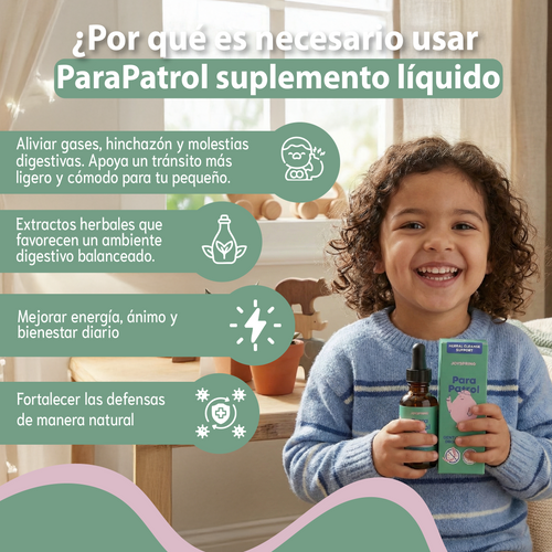 Nuvora suplemento líquido para niños-apoya la salud digestiva, sabor natural a frambuesa