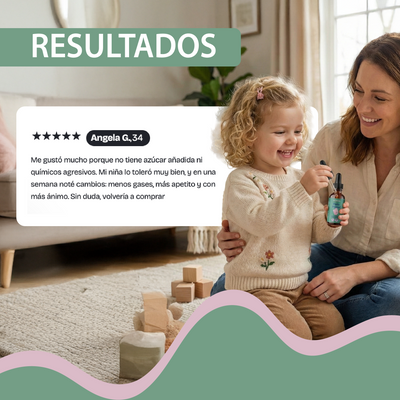 Nuvora suplemento líquido para niños-apoya la salud digestiva, sabor natural a frambuesa