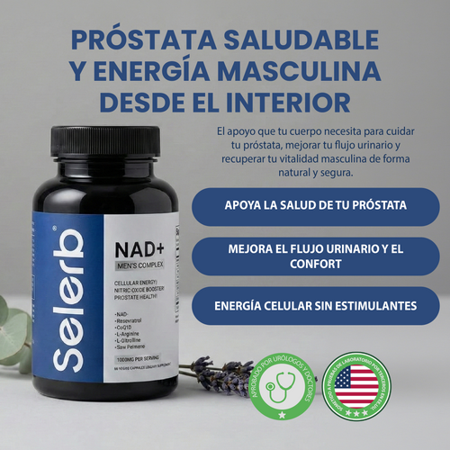 Nuvora Complejo Nad+ Hombre - Apoyo para la prostática, circulación y vitalidad masculina.