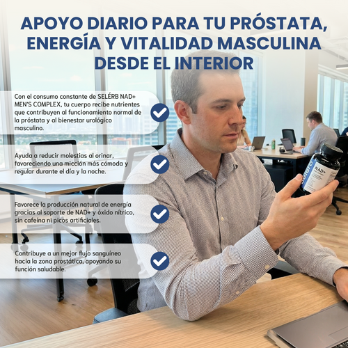 Nuvora Complejo Nad+ Hombre - Apoyo para la prostática, circulación y vitalidad masculina.