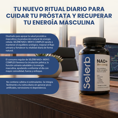 Nuvora Complejo Nad+ Hombre - Apoyo para la prostática, circulación y vitalidad masculina.