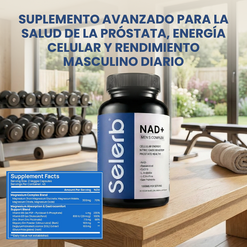 Nuvora Complejo Nad+ Hombre - Apoyo para la prostática, circulación y vitalidad masculina.