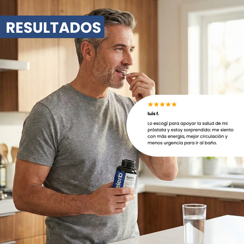 Nuvora Complejo Nad+ Hombre - Apoyo para la prostática, circulación y vitalidad masculina.