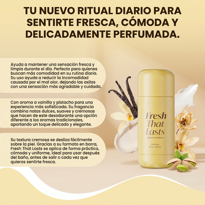 Fresh That Lasts de Medicube – Desodorante Vanilla & Pistachio.