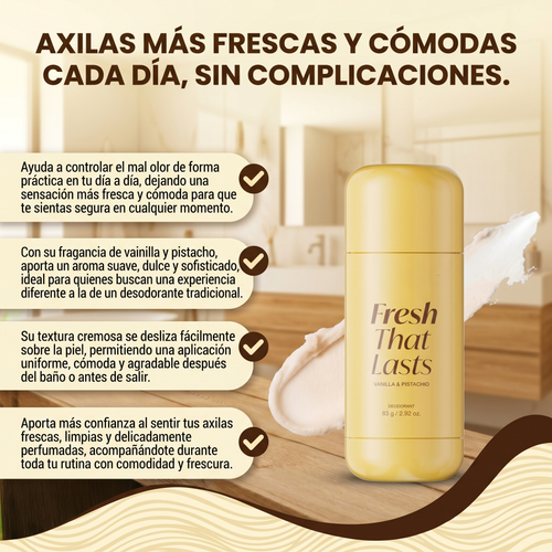 Fresh That Lasts de Medicube – Desodorante Vanilla & Pistachio.