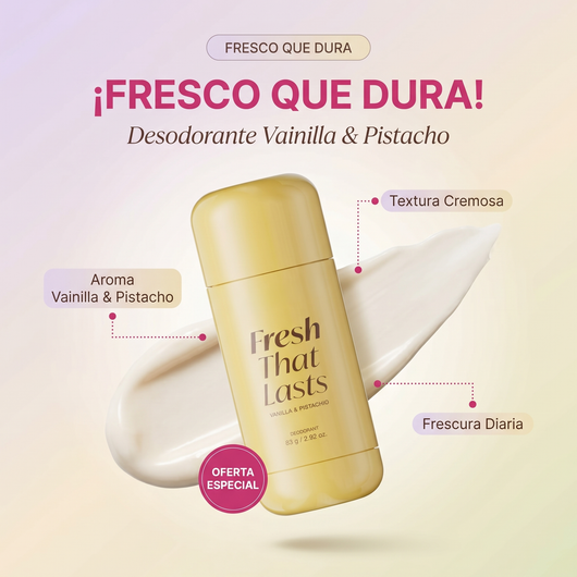 Fresh That Lasts de Medicube – Desodorante Vanilla & Pistachio.