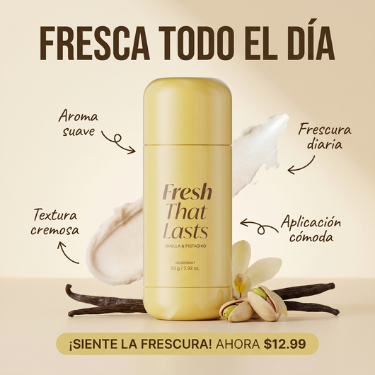 Fresh That Lasts de Medicube – Desodorante Vanilla & Pistachio.
